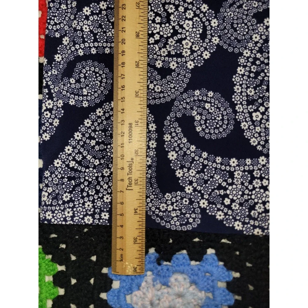 Michael Kors‎ Dress Blue Paisley Print Stretch Women's Extra Small 145